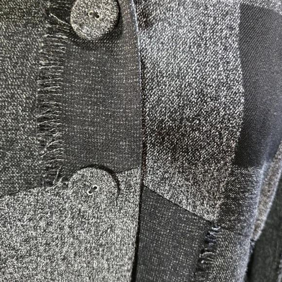 Coldwater Creek Black and Gray Patchwork Retro Boho Blazer - Picture 8 of 13